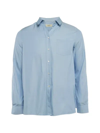 Pre-owned Weekend Max Mara Cotton Buttoned Shirt In Blue