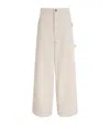 Weekend Max Mara Cotton Cargo Trousers In Neutral