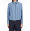 Weekend Max Mara Musette Chambray Cotton Shirt In Blue
