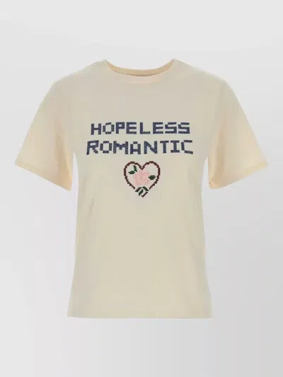 Weekend Max Mara Cotton Crew Neck West Graphic T Shirt In Neutral