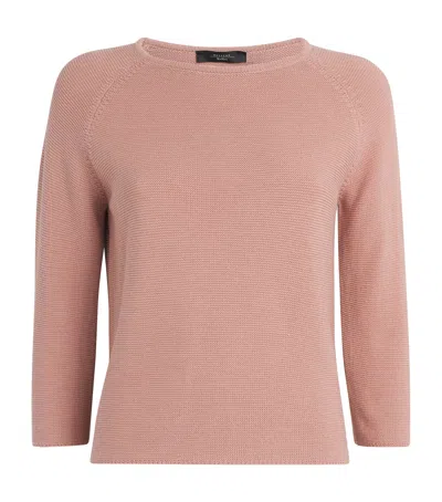 Weekend Max Mara Cotton Crop-sleeve Sweater