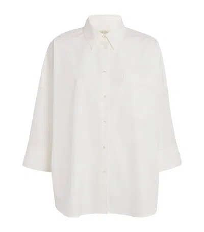 Weekend Max Mara Cotton Cropped-sleeve Shirt In White