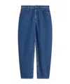Weekend Max Mara Cotton Denim Barrel Jeans In Blue