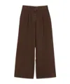 Weekend Max Mara Viscose Yarn Trousers In Brown