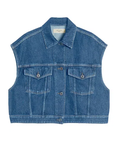 Weekend Max Mara Cotton Denim Vest