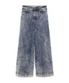 Weekend Max Mara Cotton Denim Wide Jeans In Medium Grey