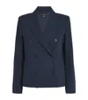Weekend Max Mara Tappeto Double-breasted Button Jacket In Blue