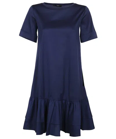 Weekend Max Mara Cotton Dress In Blue