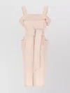 Weekend Max Mara Cotton Dress With Belted Waist And Side Pockets In Neutral