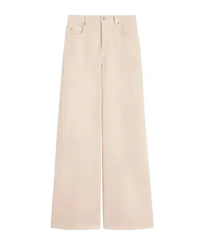 Weekend Max Mara Pleated Wide-leg Trousers In Neutral