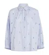 Weekend Max Mara Gilly Embroidered Poplin Shirt In Brown