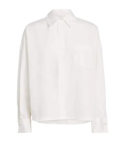 Weekend Max Mara Cotton Embroidered Shirt In White