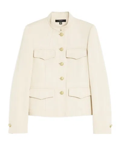 Weekend Max Mara Cotton Gabardine Jacket In Beige