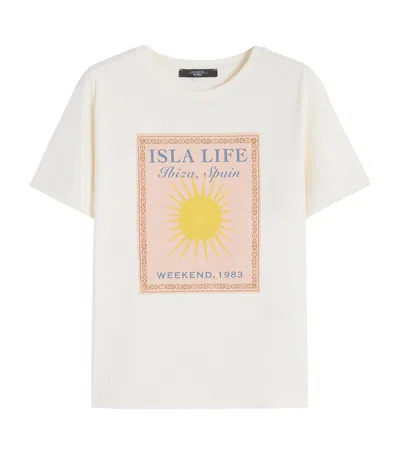 WEEKEND MAX MARA WEEKEND MAX MARA COTTON ISLA LIFE GRAPHIC T-SHIRT