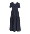 Weekend Max Mara Maxi Jersey And Poplin Dress In In Blue