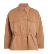 Weekend Max Mara Cotton-linen Drawstring Jacket In Beige