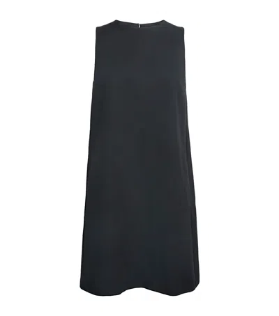 Weekend Max Mara Cotton-linen Mini Dress In Black