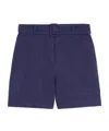 Weekend Max Mara Bermuda Blue In Cotton And Linen In Blue