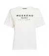 Weekend Max Mara Cotton Logo T-shirt In White