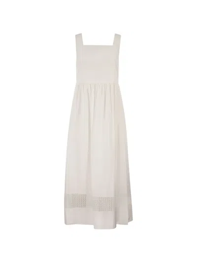 Weekend Max Mara Wkdgola Cotton Sleeveless Dress In White