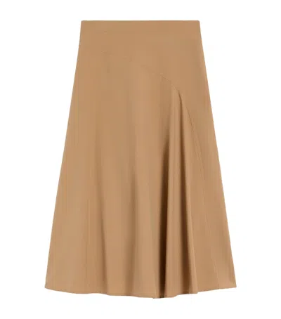 Weekend Max Mara Cotton Midi Skirt In Brown