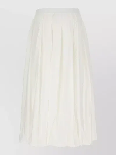 Weekend Max Mara Cotton Midi Skirt Pleated Design In Neutral