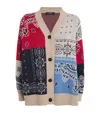 Weekend Max Mara Cotton Oversized Jacquard Cardigan In Multi