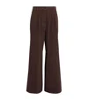 Weekend Max Mara Nanda Pleated High Waist Wide Leg Jeans In Brown