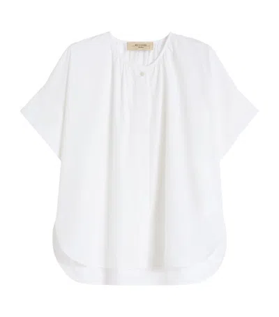 Weekend Max Mara Cotton Poplin Blouse In White