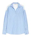 Weekend Max Mara Piadena Striped Poplin Shirt In Blue
