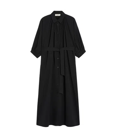Weekend Max Mara Cotton-poplin Shirt Dress In Black