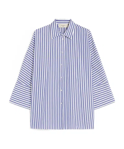 Weekend Max Mara Cotton Poplin Shirt In Blue