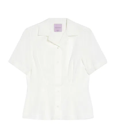 Weekend Max Mara Cotton Poplin Shirt In White