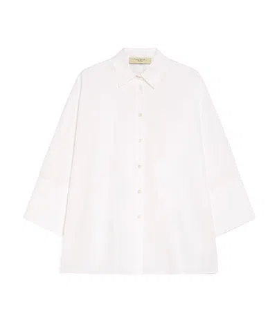 Weekend Max Mara Cotton Poplin Shirt In White