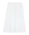 Weekend Max Mara High Waist Pleated Skirt In White