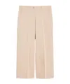 Weekend Max Mara Cotton Satin Cropped Trousers In Pink