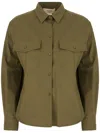Weekend Max Mara Olive Green Poplin Shirt In 绿色