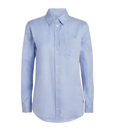 Weekend Max Mara Cotton Shirt In Blue