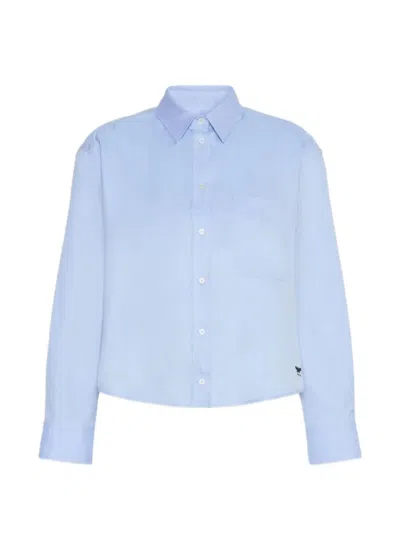Weekend Max Mara Wkdnuoro Long-sleeved Shirt In Blue