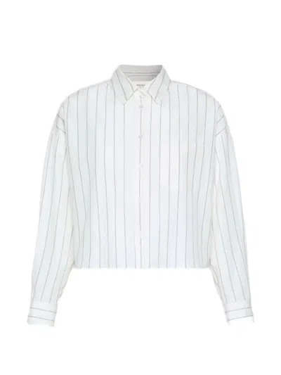Weekend Max Mara Cotton Shirt With A Contrasting Back In White