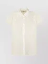 Weekend Max Mara Cotton Shirt With Side Slits And Pleats