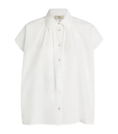 Weekend Max Mara Cotton Short-sleeve Shirt In White