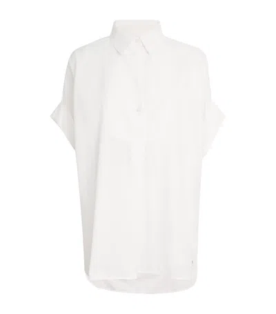 Weekend Max Mara Cotton Short-sleeve Shirt In White