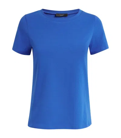 Weekend Max Mara Cotton Slim T-shirt In Blue