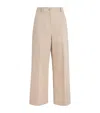 Weekend Max Mara Cotton Straight Trousers In Neutral