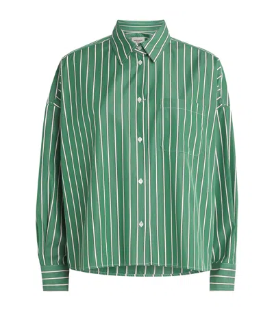 Weekend Max Mara Cotton Stripe Shirt In Green