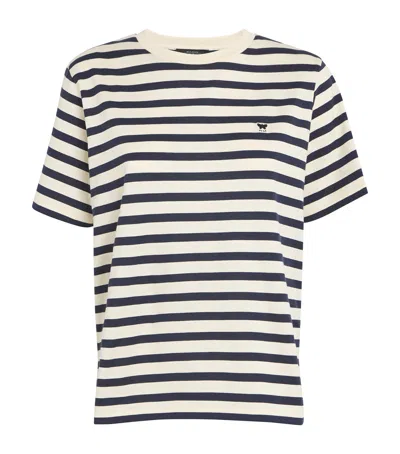 Weekend Max Mara Cotton Stripe T-shirt In Navy