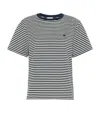 Weekend Max Mara Cotton Stripe T-shirt In Navy