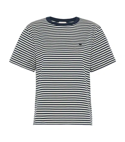 Weekend Max Mara Cotton Stripe T-shirt In Navy