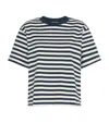Weekend Max Mara Cotton Stripe T-shirt In Navy